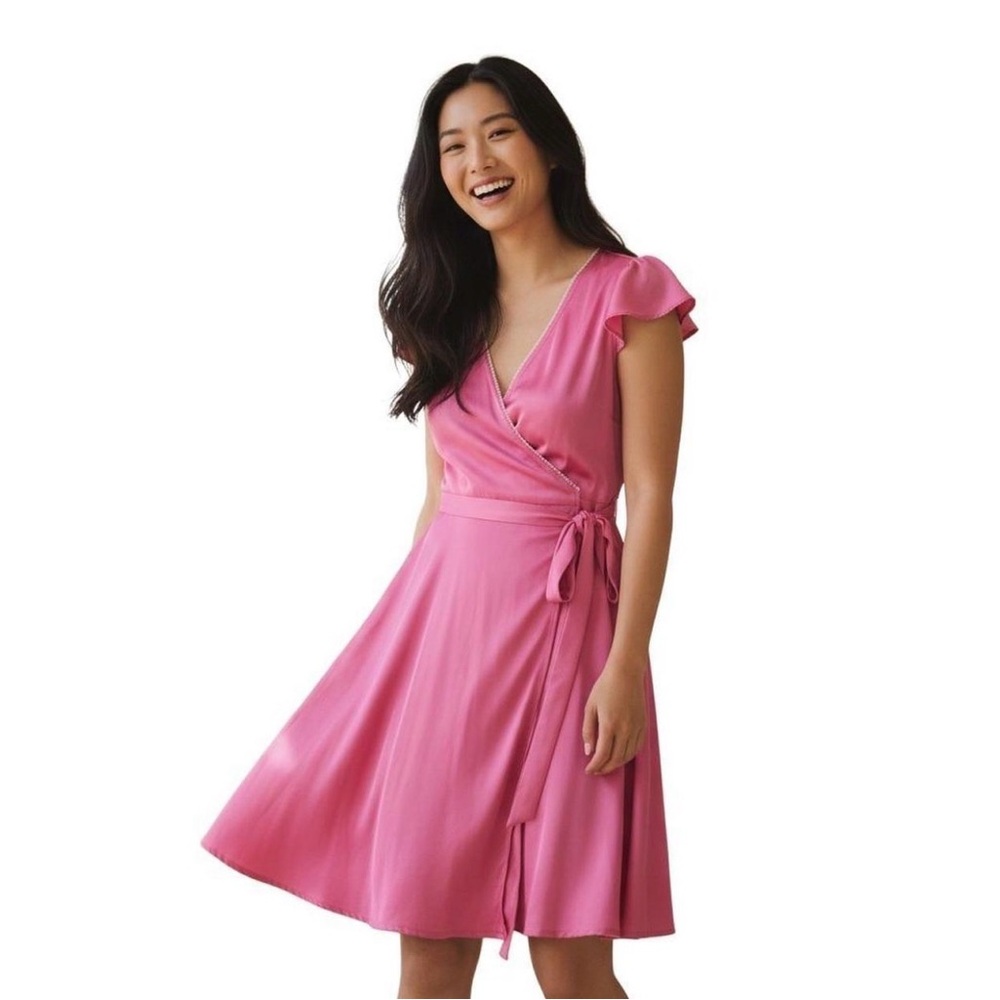 Wilfred Vibrant Pink Midi Dress